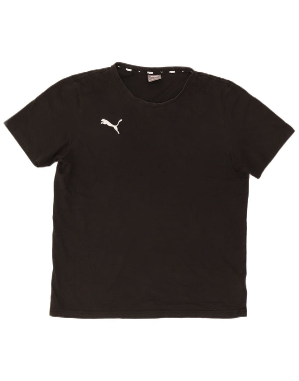 Ανδρικό T-Shirt Puma Τοπ μεσαίο μαύρο βαμβακερό