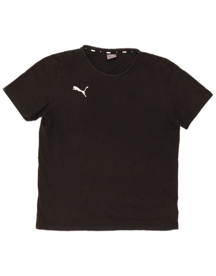 Ανδρικό T-Shirt Puma Τοπ μεσαίο μαύρο βαμβακερό