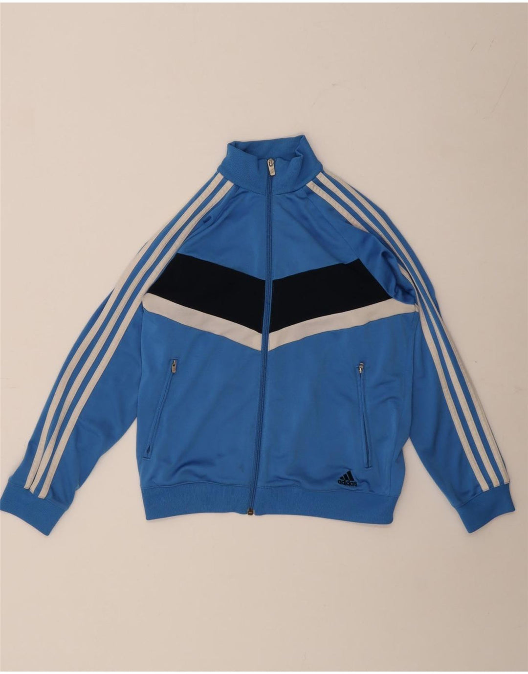 Adidas Boys αθλητική φόρμα Adidas Top Jacket 11-12 Years Blue Colourblock Polyester