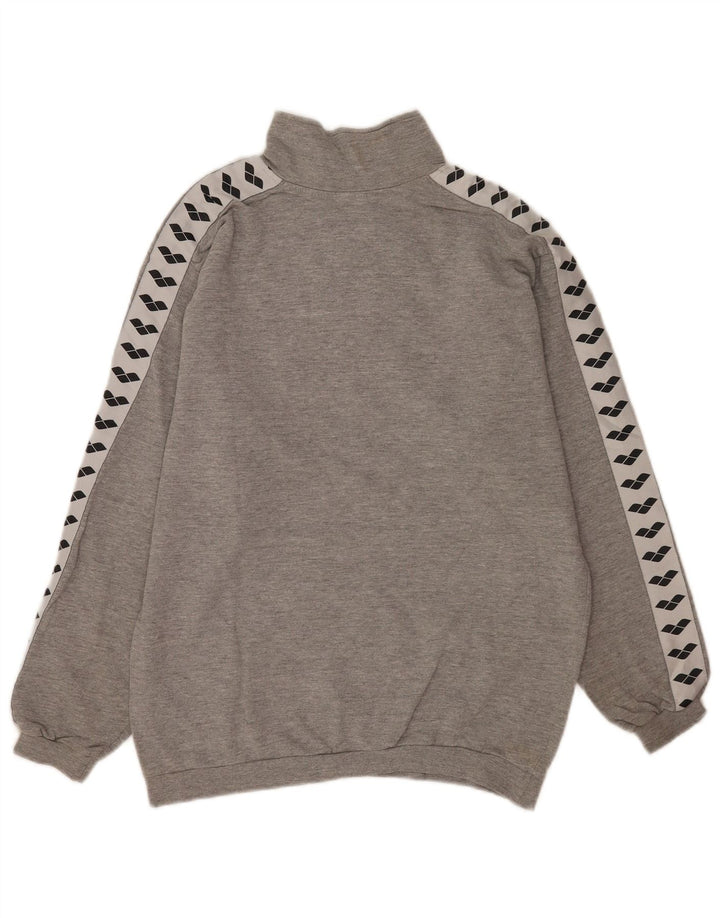 Ανδρική φούτερ με γραφικό φερμουάρ Arena Jumper με μεσαίο γκρι χρώμα