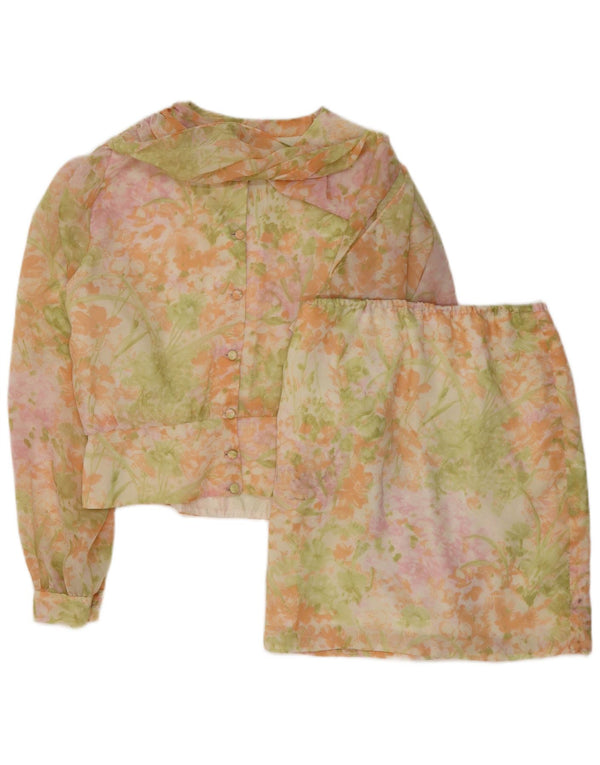 Vintage γυναικείο σετ 2 τεμαχίων UK 14 Medium W30 Πολύχρωμο Floral