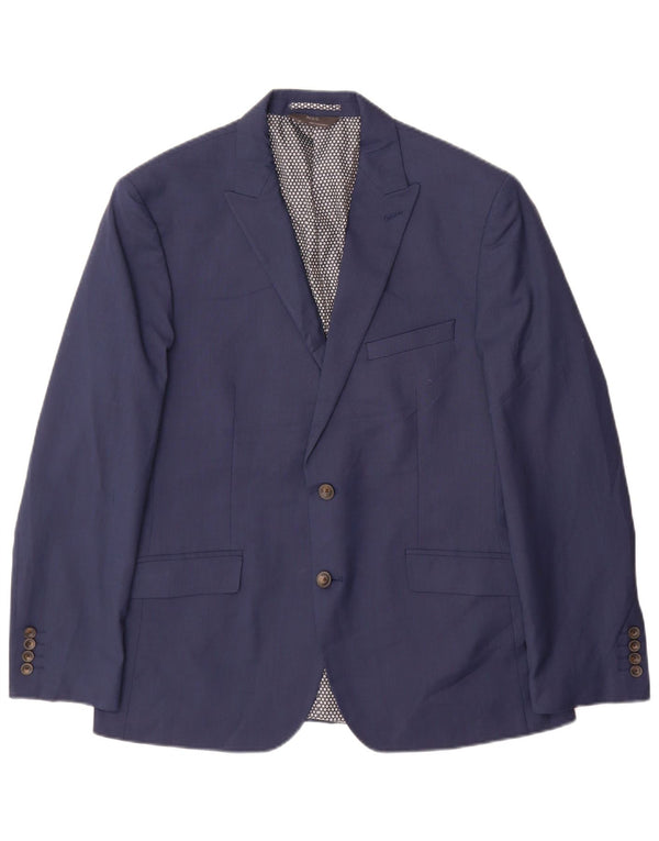 Marks & Spencer Ανδρικό μπλέιζερ με 2 κουμπιά μπουφάν UK 42 Large Navy Blue Polyester