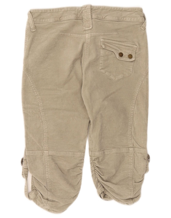 Armani γυναικείο κοτλέ Cargo βερμούδα W28 L17 Μπεζ βαμβακερό