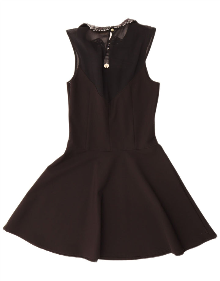 MET Γυναικείο Αμάνικο Κούνια Φόρεμα UK 10 Small Black Polyester