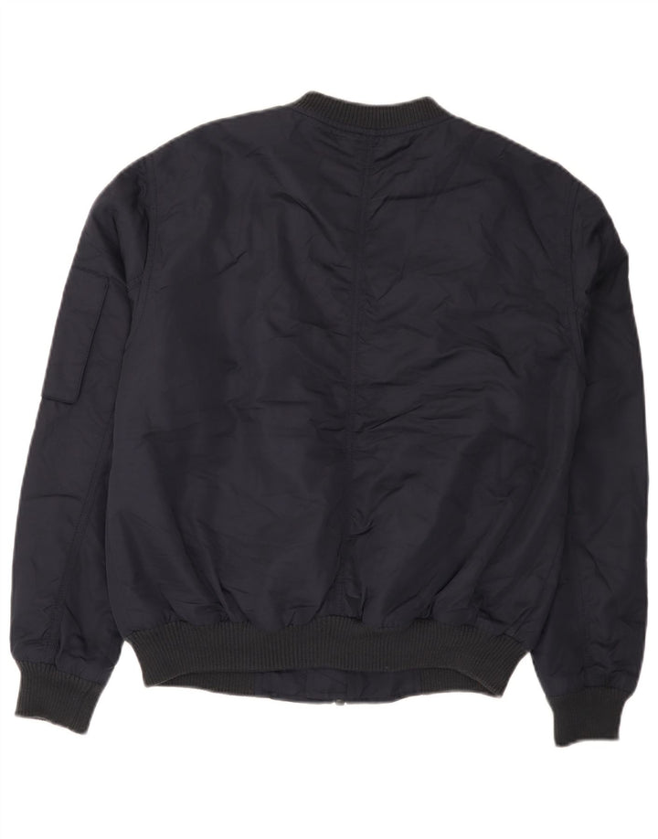 Topshop Γυναικείο Bomber Jacket UK 12 Medium Navy Blue Polyester