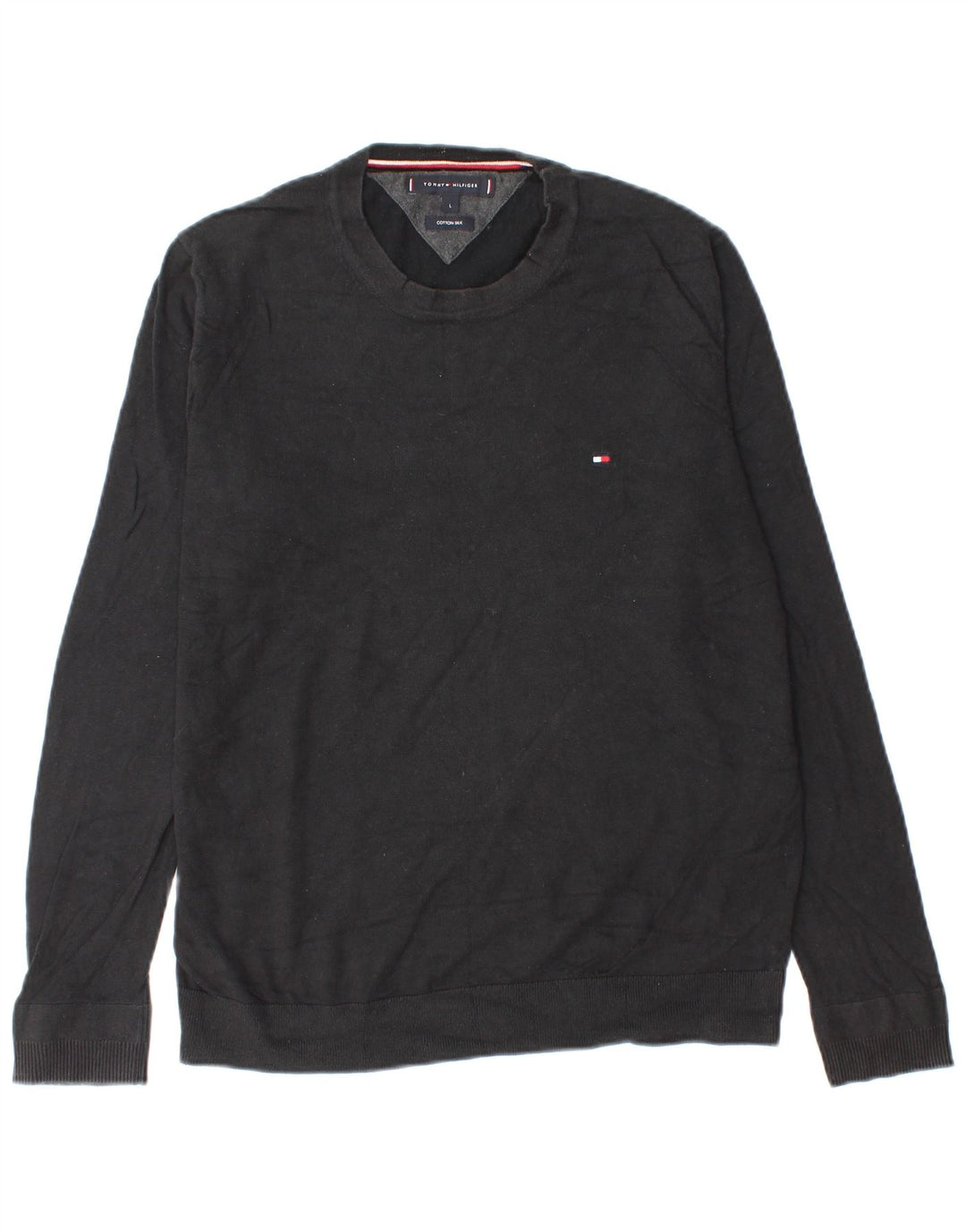 Πουλόβερ Tommy Hilfiger Boys Crew Neck Jumper 15-16 Years Large Black