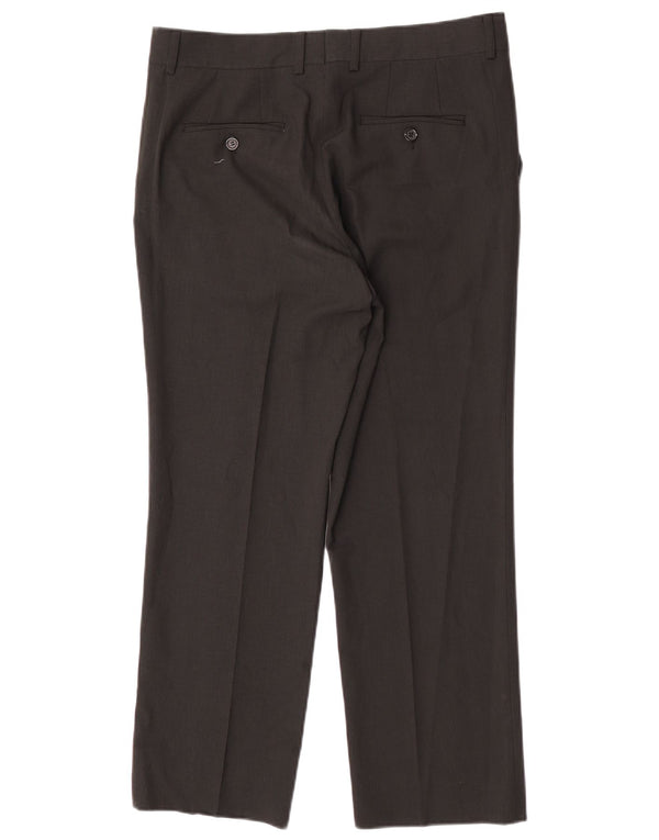 Zara Ανδρικό ίσιο παντελόνι EU 44 Large W34 L27 Μαύρο πολυεστέρα