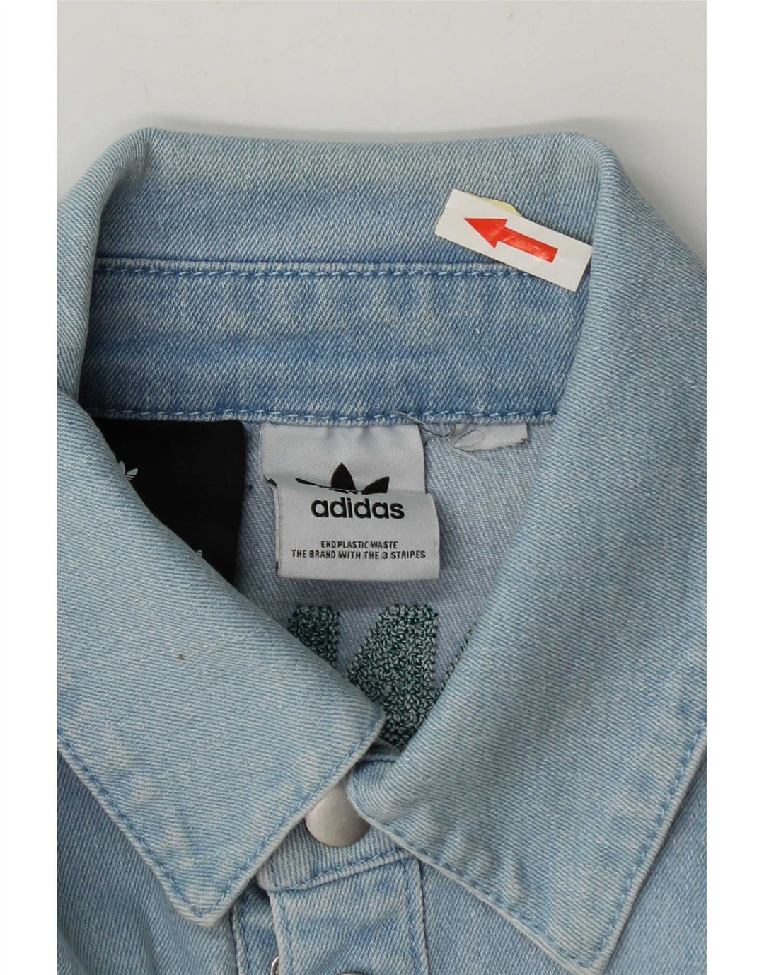 Ανδρικό κοντομάνικο τζιν πουκάμισο Adidas μεσαίο μπλε