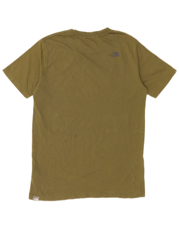 The North Face Boys Graphic T-Shirt Top 14-15 Years XL Khaki Cotton