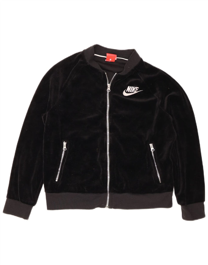 Γυναικεία βελούδινη φόρμα Nike Oversized Μπουφάν UK 10 Small Black