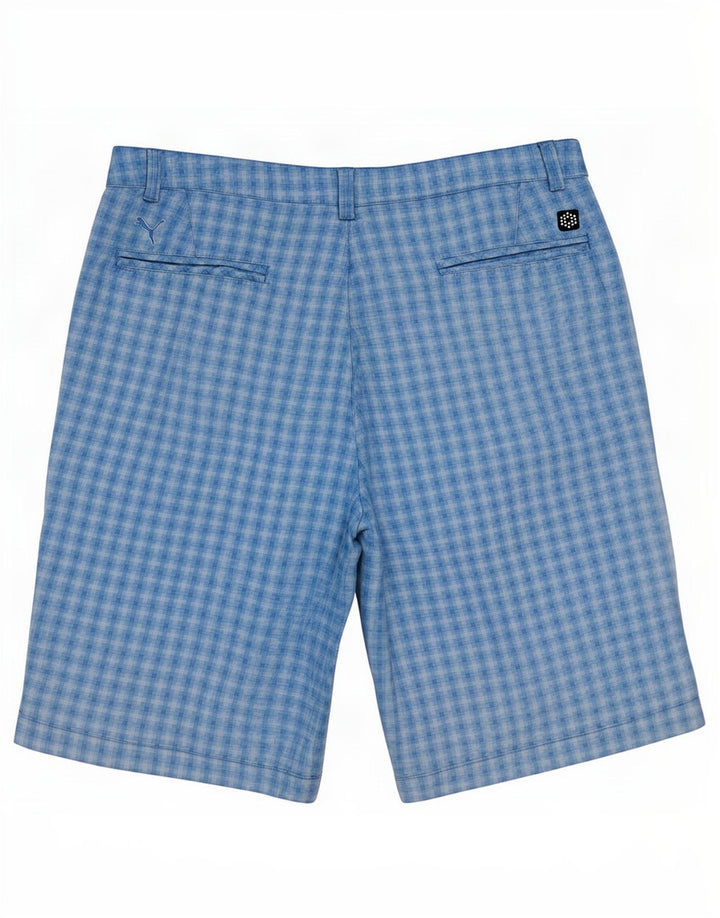 Puma Ανδρικό σορτς Chino μεγάλο W36 Μπλε Check