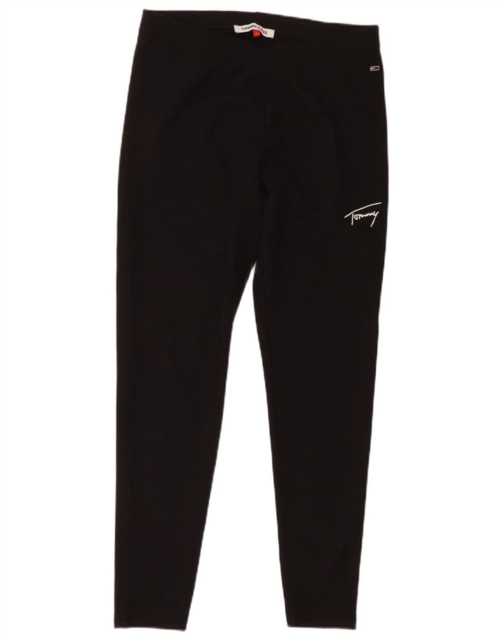 Γυναικείο κολάν Tommy Hilfiger UK 16 Large μαύρο πολυεστέρα