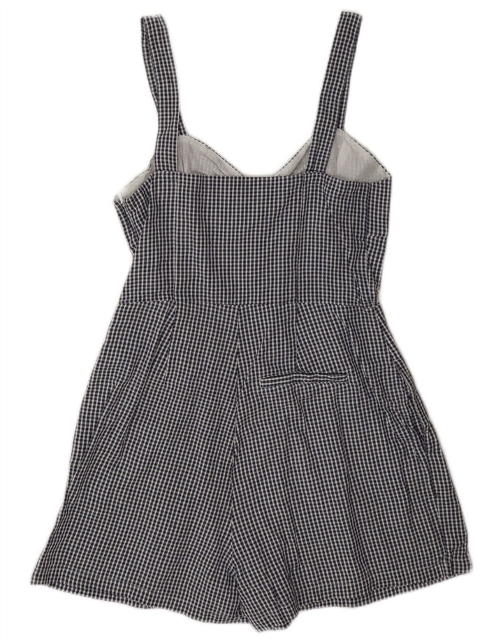 Jack Wills γυναικεία αμάνικη κανονική φόρμα UK 10 Small Blue Check Cotton