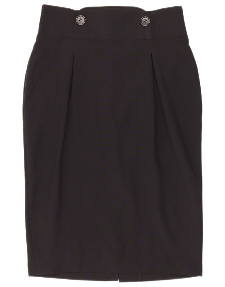 Marks & Spencer Γυναικεία Pencil Φούστα UK 10 Small W26 Black Polyester