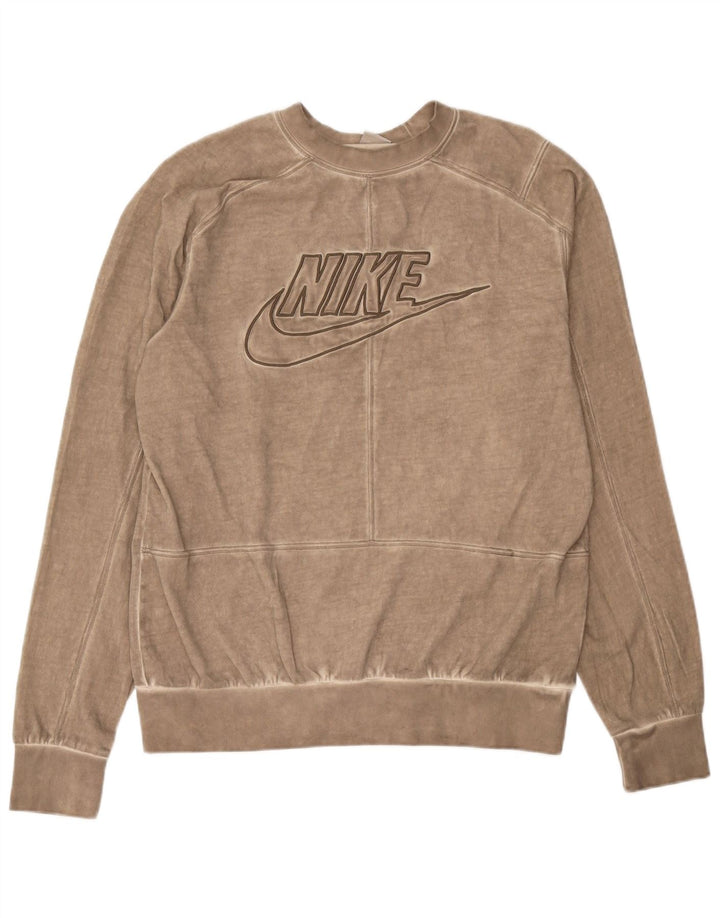 Ανδρικό γραφικό φούτερ Nike, μεσαίο μπεζ, βαμβακερό