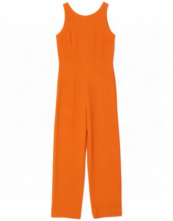 Vintage γυναικεία αμάνικη φόρμα UK 12 Medium Orange Wool