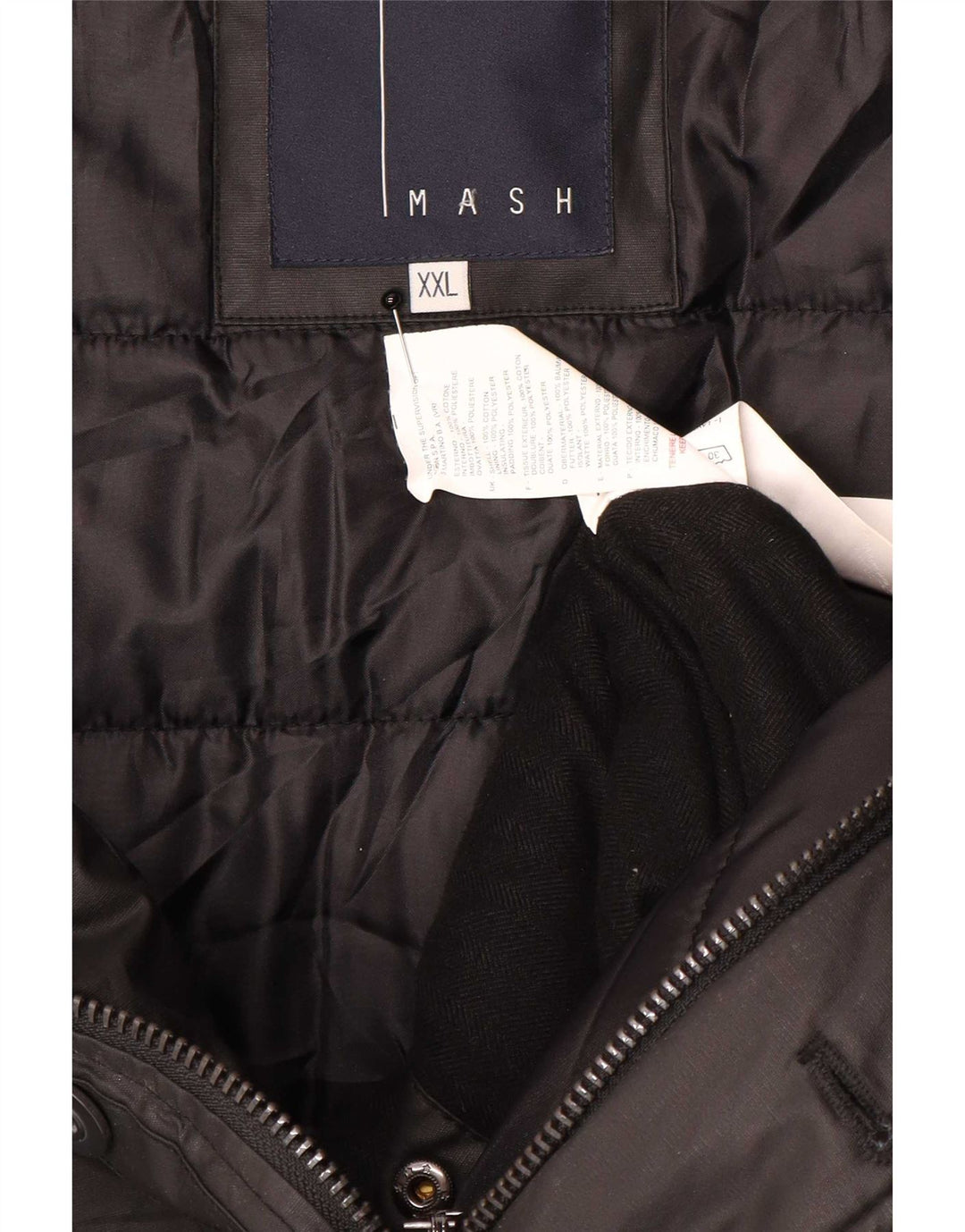 Mash Ανδρικό Μπουφάν Windbreaker UK 44 2XL Μαύρο βαμβακερό