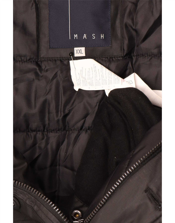 Mash Ανδρικό Μπουφάν Windbreaker UK 44 2XL Μαύρο βαμβακερό