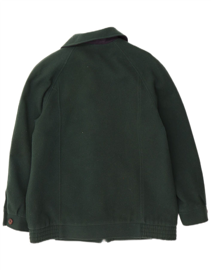 EDINBURGH Γυναικείο Oversized Πανωφόρι UK 10 Small Green Wool