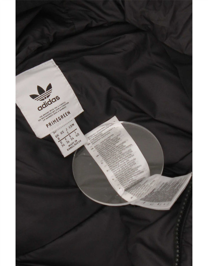 Γυναικείο μπουφάν με κουκούλα Adidas UK 8 Small Black Polyester