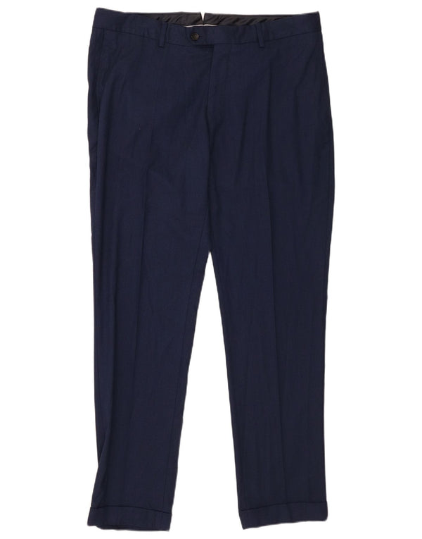 Zara Ανδρικό Παντελόνι Κοστούμι EU 42 Large W32 L31 Navy Blue
