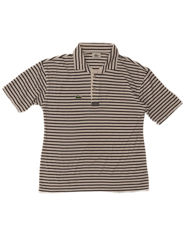 Ανδρικό πουκάμισο πόλο Lacoste, Μέγεθος 4, μεσαίο λευκό ρίγες