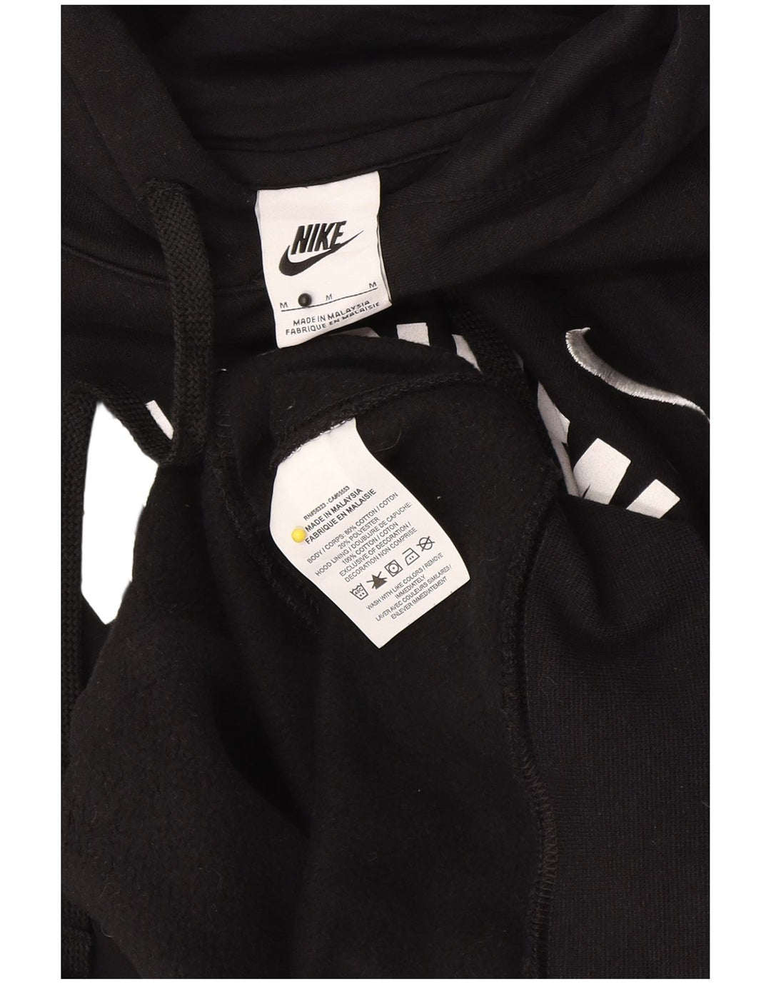 Ανδρικό γραφικό κουκούλα Nike, μεσαίο μαύρο βαμβακερό