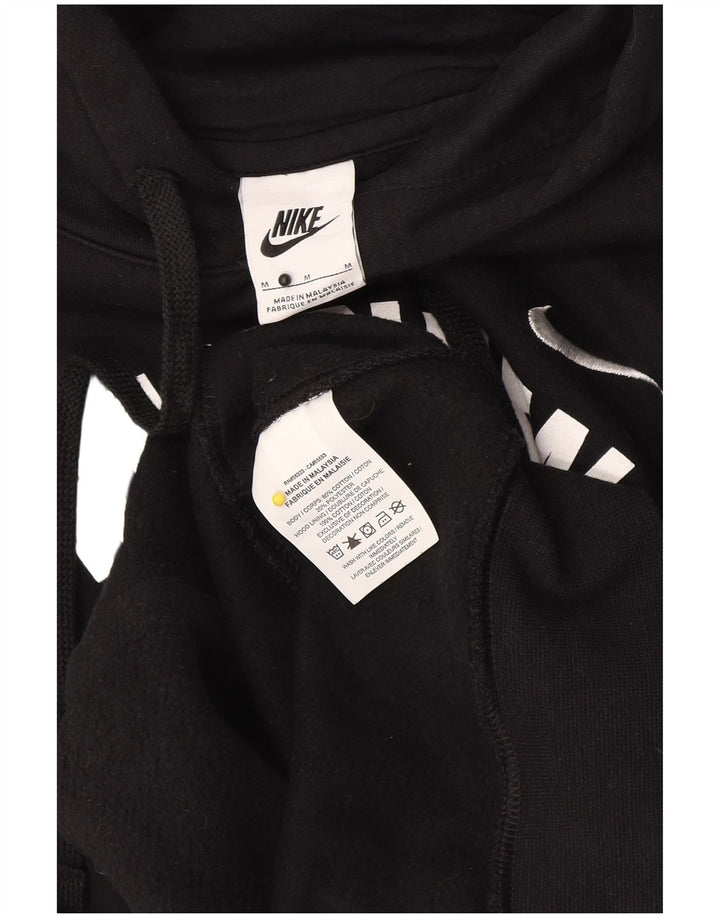 Ανδρικό γραφικό κουκούλα Nike, μεσαίο μαύρο βαμβακερό
