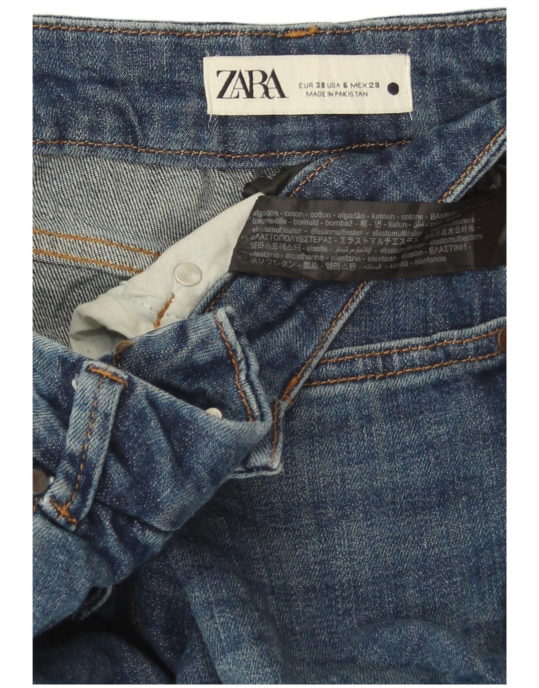 Zara Γυναικείο Τζιν EU 38 Small W28 L33 Μπλε βαμβακερό