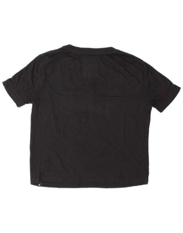 Γυναικείο γραφικό T-shirt SUPERDRY Loose Fit Crop Top 10 Small Black