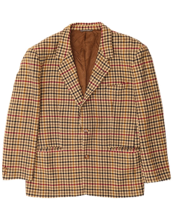 BYBLOS Ανδρικό σακάκι σακάκι με 2 κουμπιά IT 52 XL μπεζ μαλλί Houndstooth