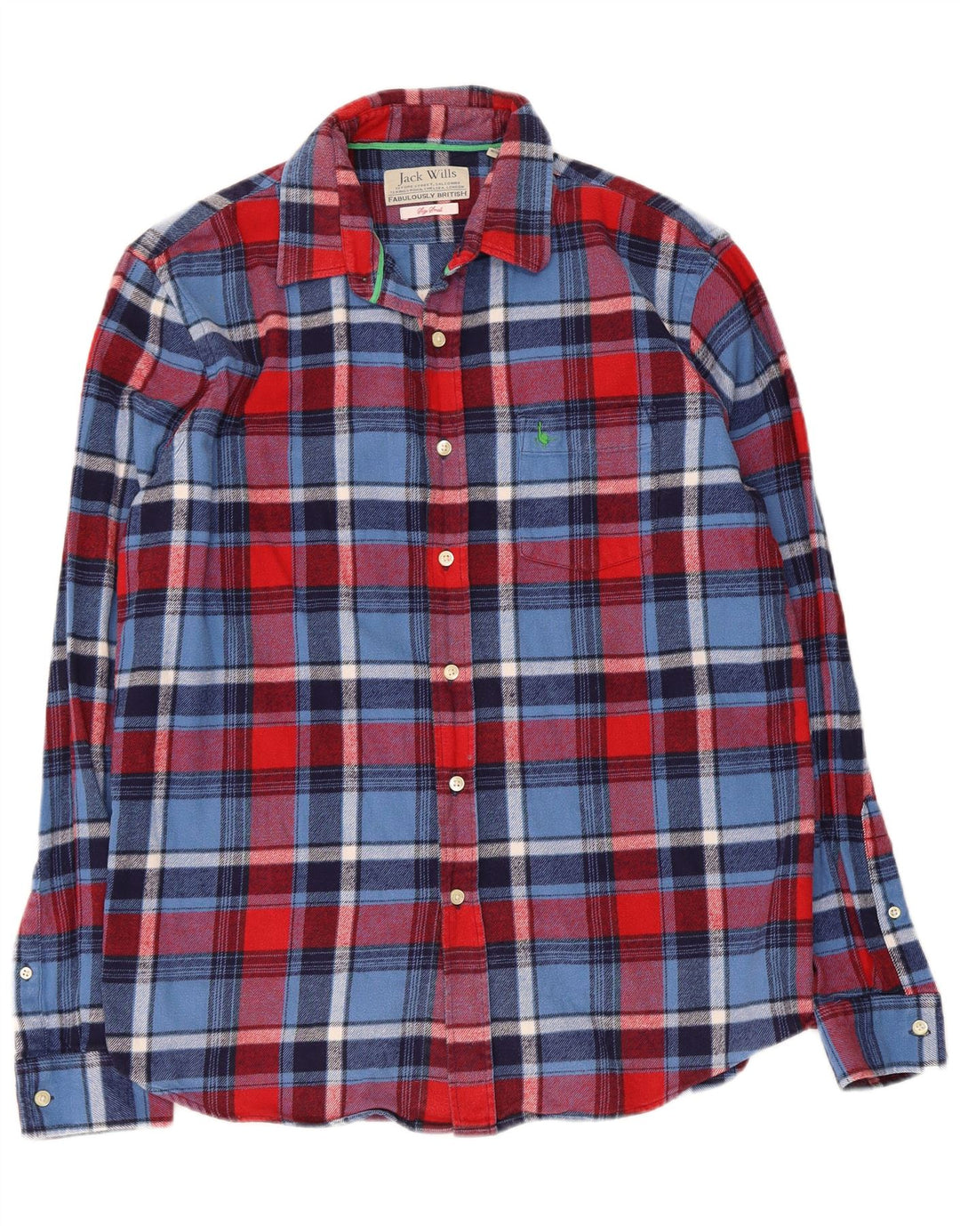 Jack Wills Ανδρικό φανελένιο πουκάμισο Μικρό πολύχρωμο καρό βαμβακερό
