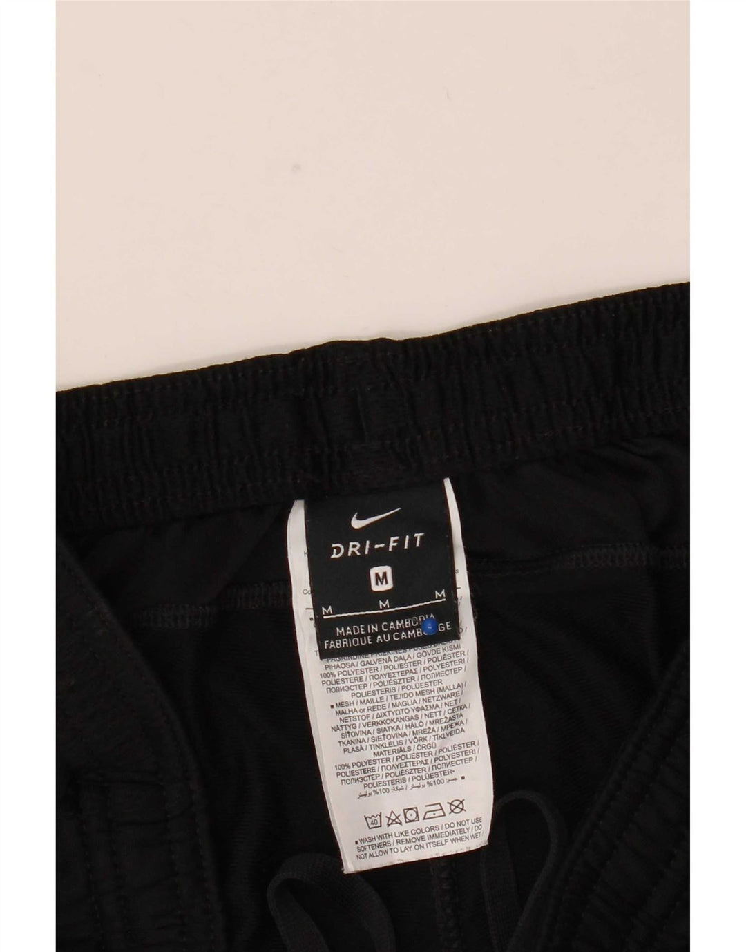 Ανδρικές φόρμες Nike Dri Fit Παντελόνια μεσαίου μαύρου χρώματος πολυεστέρας