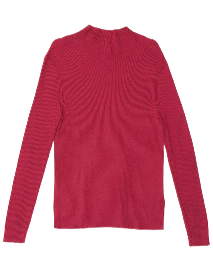 Marks & Spencer Γυναικείο πουλόβερ με λαιμό χελώνα UK 14 Medium Pink