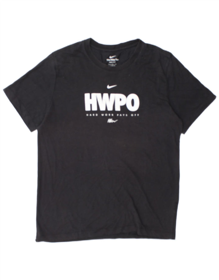Ανδρικό γραφικό μπλουζάκι Nike Dri Fit Top Large Μαύρο