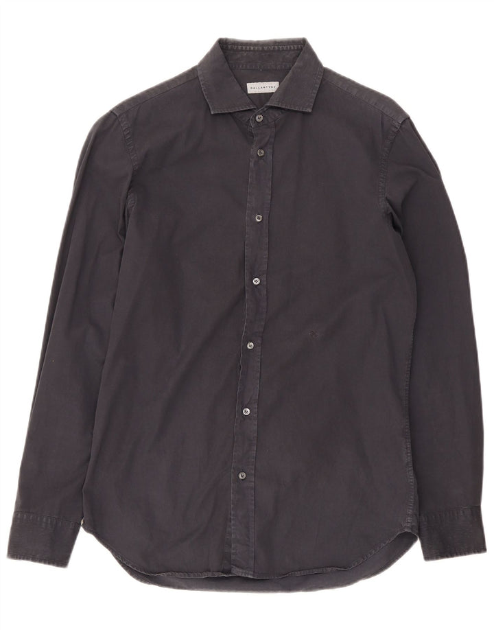 Ανδρικό πουκάμισο Ballantyne Μέγεθος 15 1/2 Medium Navy Blue Cotton