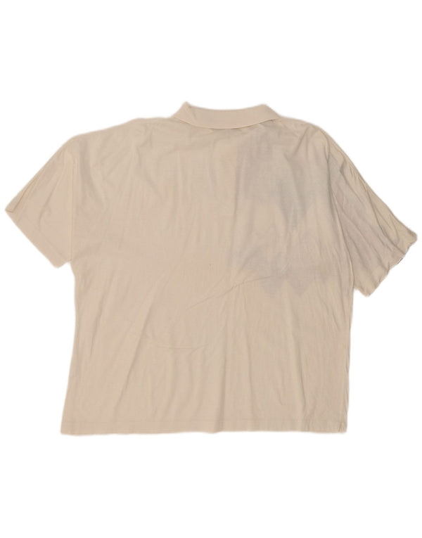 Sergio Tacchini Ανδρικό Πόλο Μπλουζάκι 2XL Λευκό γεωμετρικό βαμβακερό