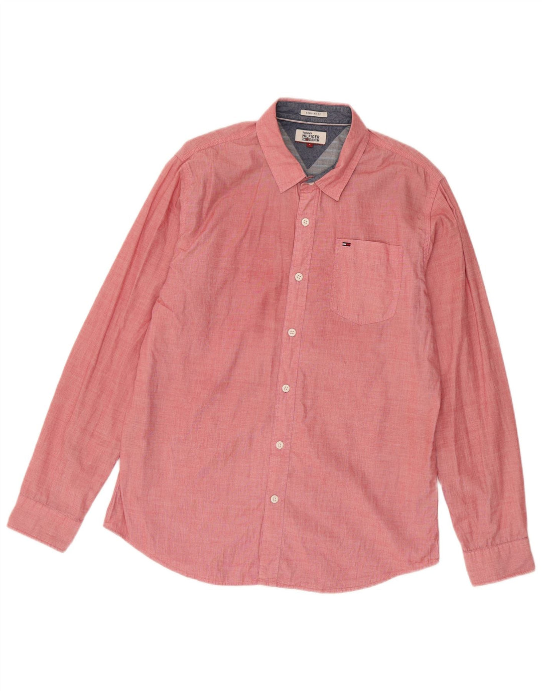 Ανδρικό πουκάμισο Tommy Hilfiger Regular Fit μεγάλο ροζ βαμβακερό