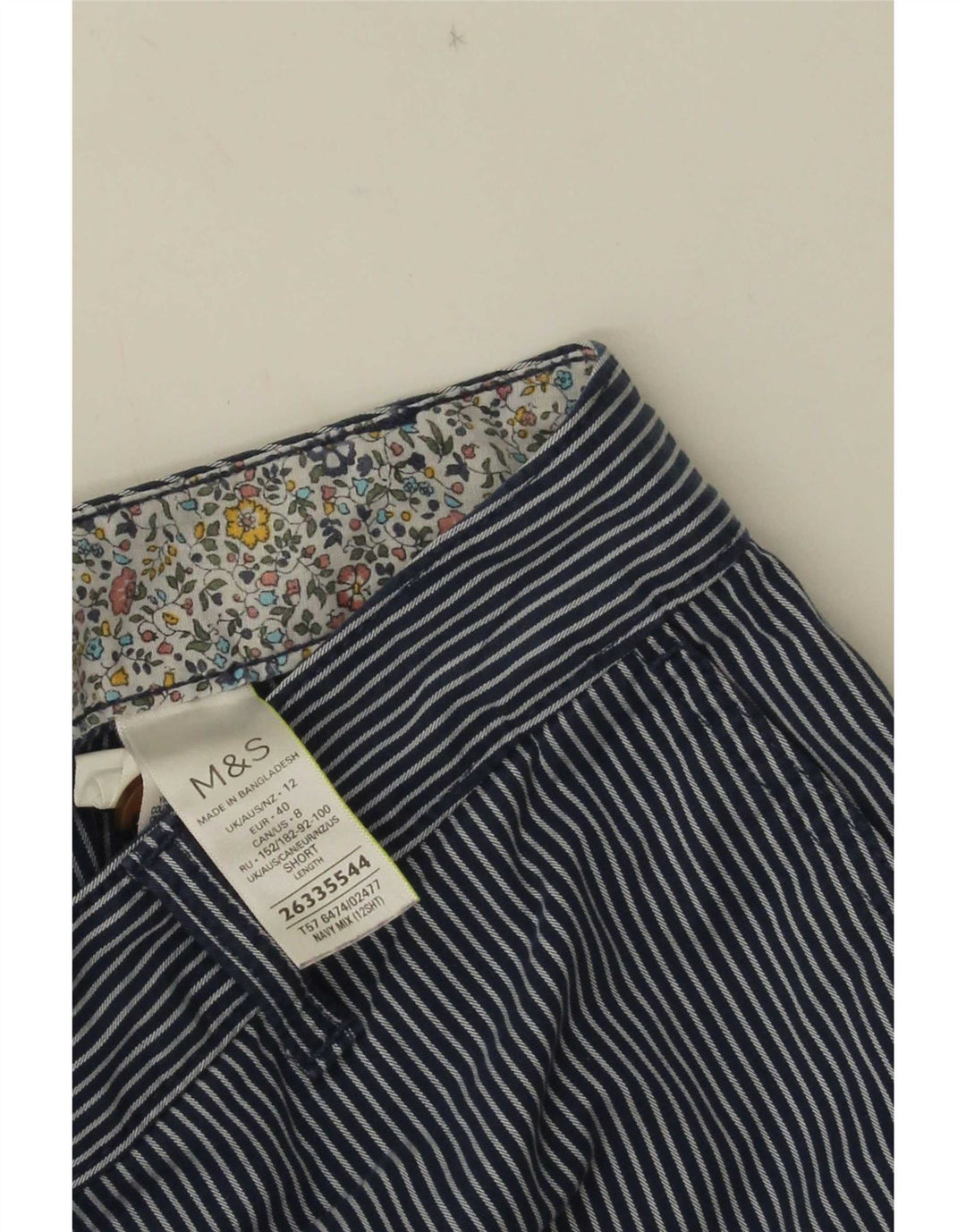 Marks & Spencer Γυναικείο Cropped Παντελόνι UK 12 Medium W32 L25 Navy Blue