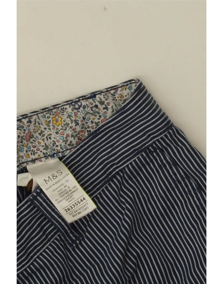 Marks & Spencer Γυναικείο Cropped Παντελόνι UK 12 Medium W32 L25 Navy Blue