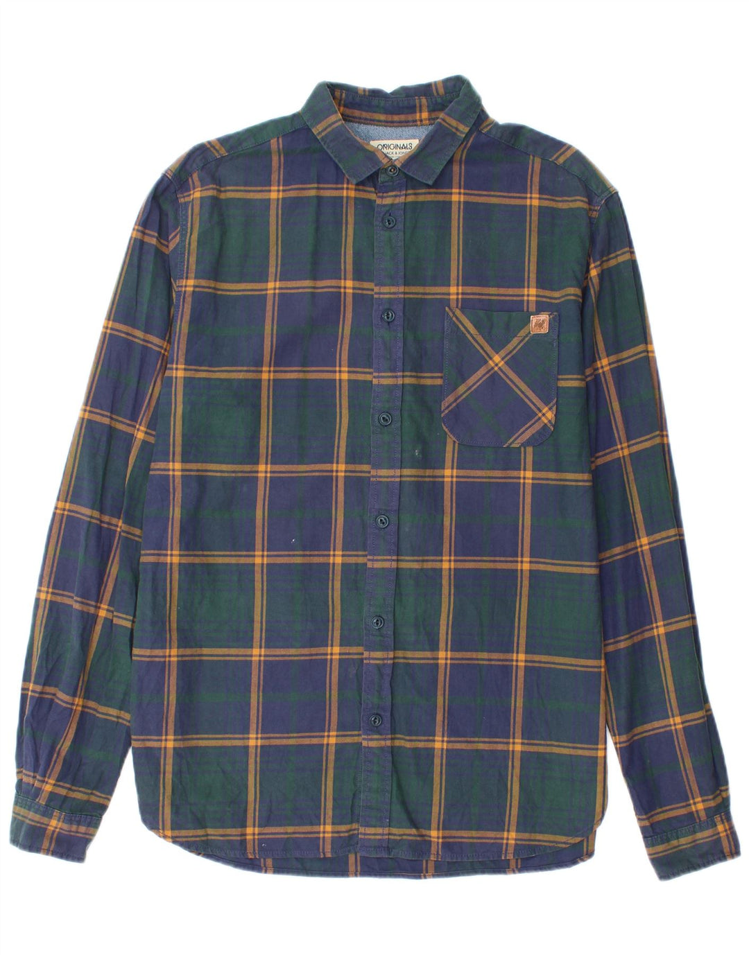Jack & Jones Ανδρικό φανελένιο πουκάμισο μεγάλο μπλε καρό