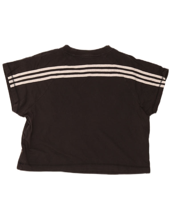 Γυναικείο T-Shirt Adidas Crop Top UK 24/26 2XL Μαύρο