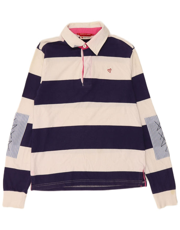 Γυναικείο μπλουζάκι ράγκμπι πόλο Sweet Years UK 14 Medium Navy Blue ριγέ
