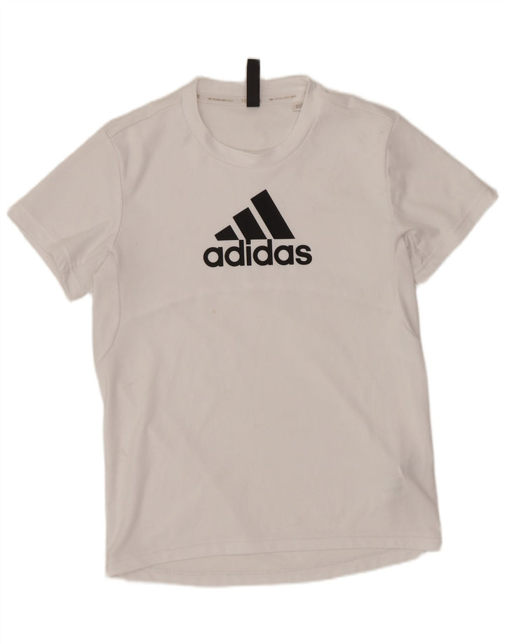 Γυναικείο μπλουζάκι Adidas Prime Blue Graphic Top UK 4/6 XS White Polyester