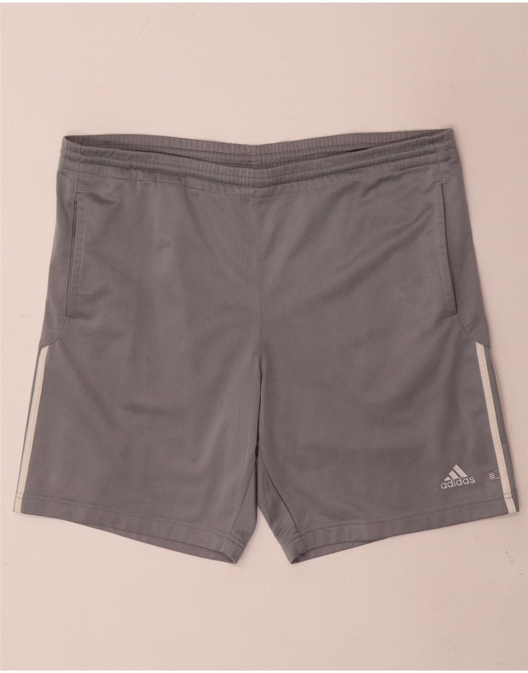 Ανδρικό αθλητικό σορτς Adidas μεγάλο γκρι πολυεστέρα