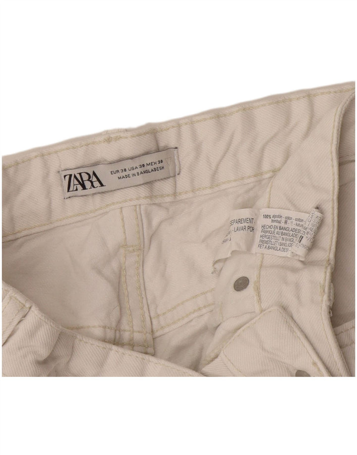 Zara Ανδρικό τζιν ίσιο EU 38 Small W30 L26 Λευκό βαμβακερό