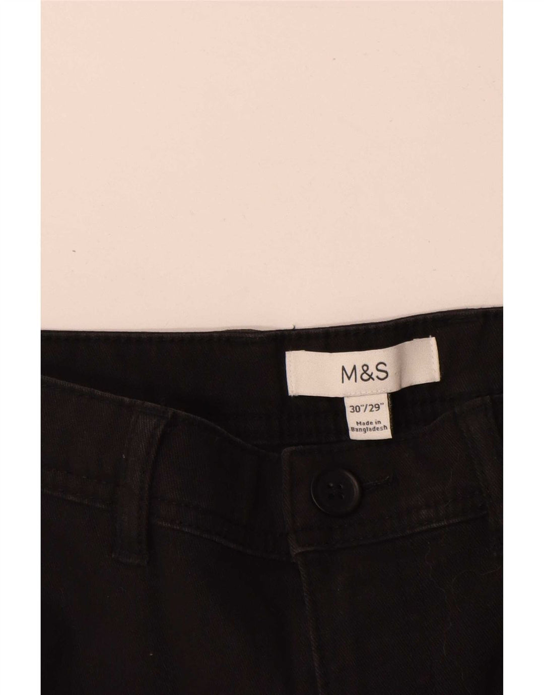 Ανδρικό παντελόνι Cargo Marks & Spencer W30 L290 Μαύρο βαμβακερό