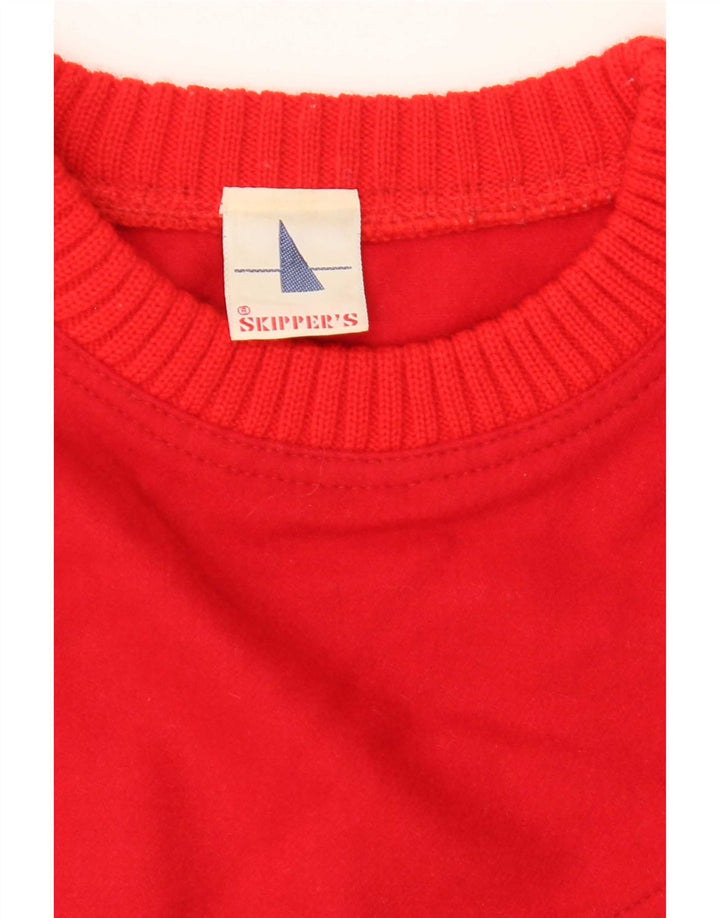 Γυναικείο Skipper's Boat Neck Jumper πουλόβερ IT 42 Μεσαίο κόκκινο γεωμετρικό μαλλί