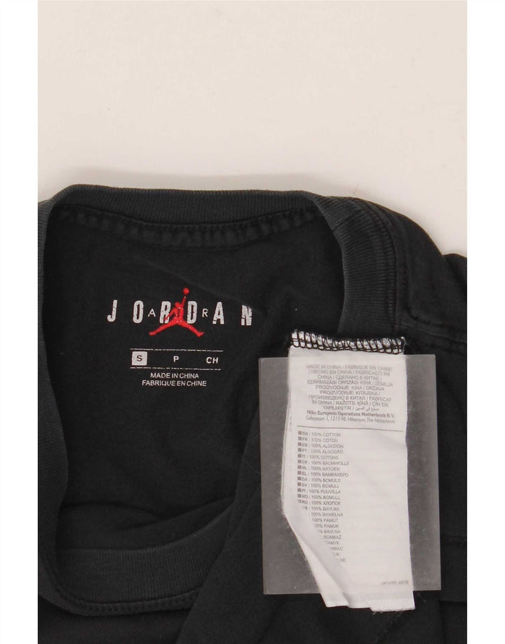 Jordan Ανδρικό γραφικό T-Shirt Top Μικρό μαύρο βαμβακερό