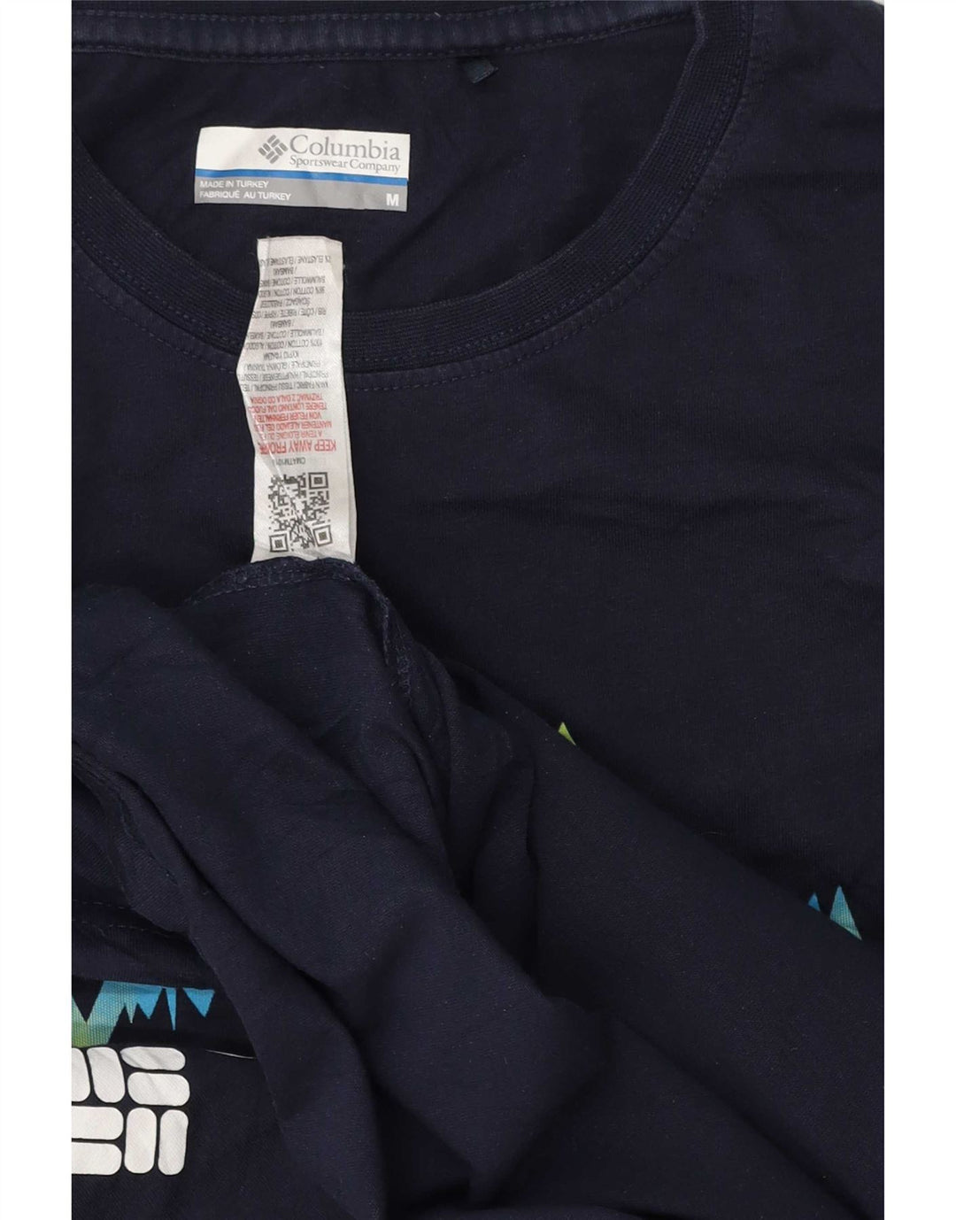 Ανδρικό γραφικό T-Shirt Columbia Top μεσαίο ναυτικό μπλε βαμβακερό